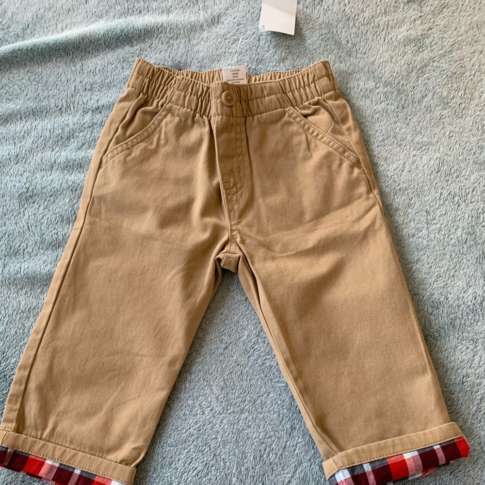 NWT Gymboree khakis w/ plaid cuffs 18-24mo.